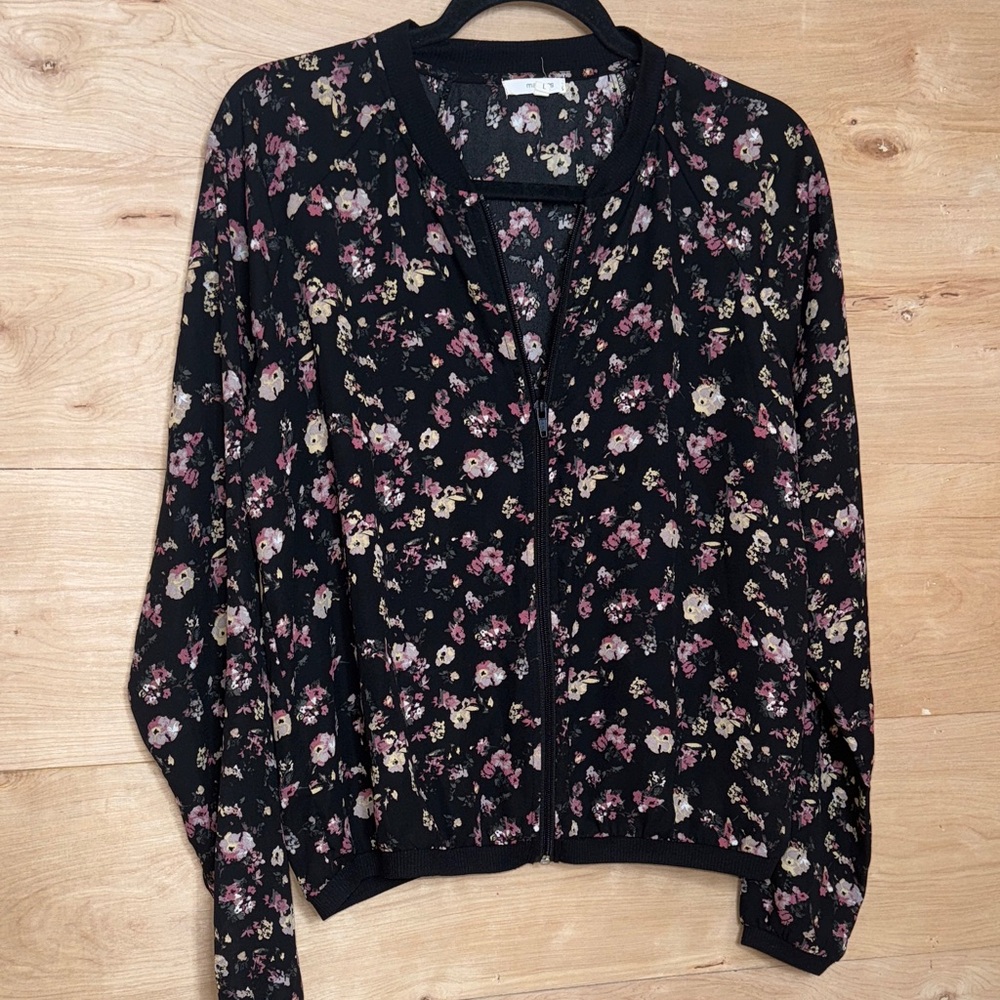 Maurices Black Floral Jacket